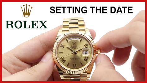 configure day date rolex|Rolex watch setting instructions.